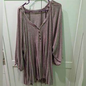 Free People, We the free, burgundy L tunic